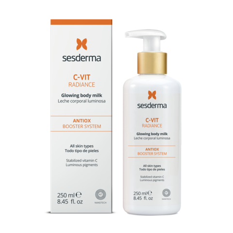 Молочко для тела с сияющими пигментами С-VIT RADIANCRE GLOWING BODY MILK, 250мл
