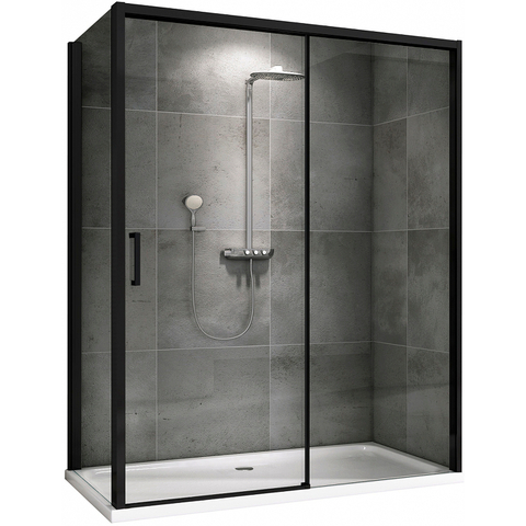 Abber Komfort AG93120B-S102B Душевой уголок, 120x100x200, цвет: чёрный