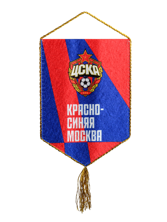 Вымпел красно-синяя Москва, 15x22 см