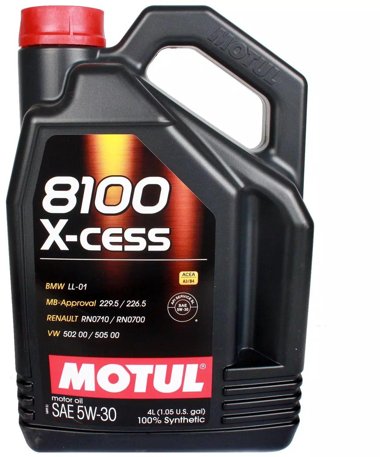 Масло моторное Motul 8100 X-cess A3/B3/B4 5W-30 синтетическое 4 л