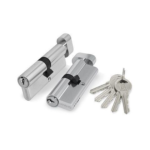 Цилиндровый механизм с вертушкой FUARO 100 ZM 90 (40+10+40) CP хром 5 кл. /37071/