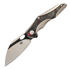 Фото Складной нож Bestech Nogard, сталь M390, Titanium Black/Red Carbon