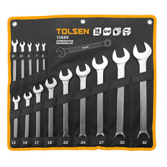 TOLSEN (TT15889) Набор комбинированных ключей, 6-32 мм, 14 предметов