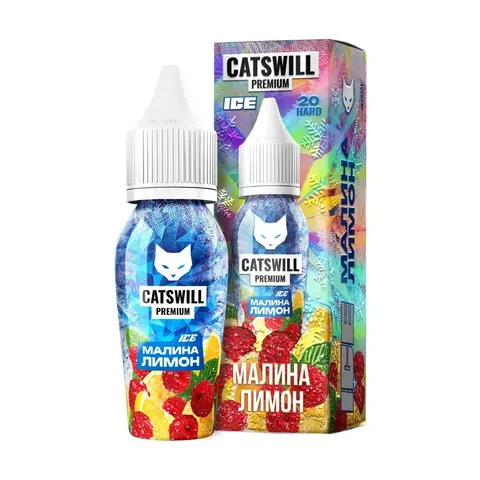 Жидкость CATSWILL PREMIUM ICE Salt 2% 30 ml - МАЛИНА ЛИМОН
