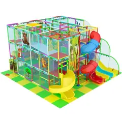 Уличный лабиринт "Детское раздолье" 70,5 м² (8,6*8,2*4,9 м)