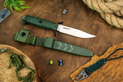 Тактический нож Combat VG-10 (Cryo) Convex Satin Olive