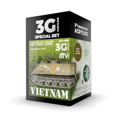 Набор красок AK Interactive Vietnam Camouflage Colors for Jungle Colors Set 3G, 3 краски
