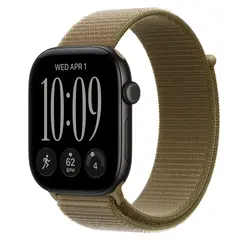 Умные часы Apple Watch Series 12 GPS, 46mm, Black Aluminum Case with Olive Sport Loop