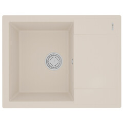 Lemark 9910024 Кухонная мойка Lemark IMANDRA 640 врезная прямоугольная с крылом из кварцгранита цвет: Шампань фото