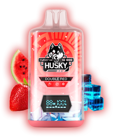 HUSKY CYBER 2.0 18000 Double Red - Клубника Арбуз лед