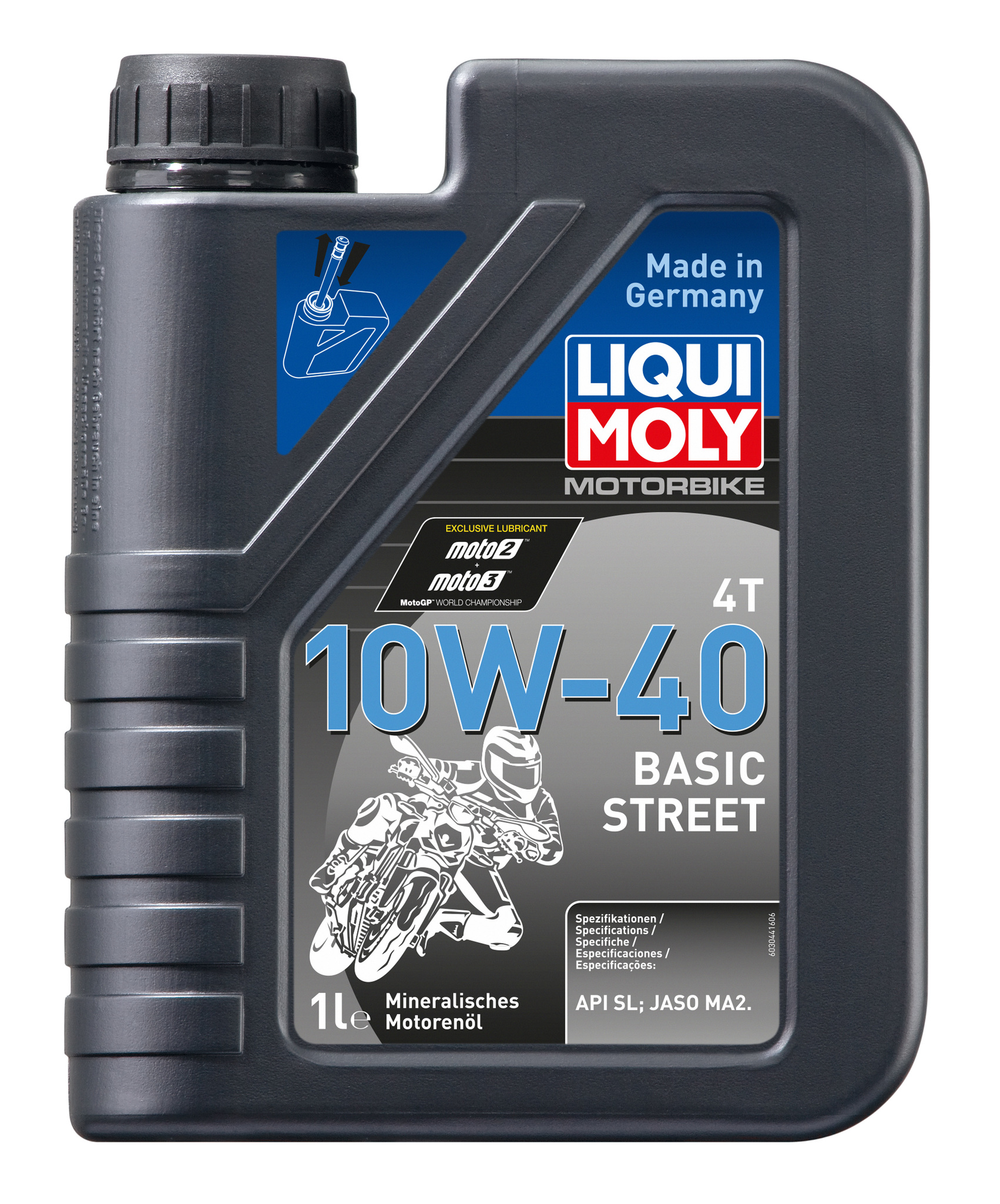 Масло моторное Liqui Moly Motorbike 4T Basic Street 10W40 минеральное 1л