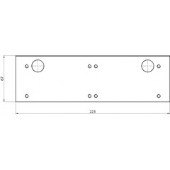 A164 Пластина для цельностеклянных дверей для доводчика DC-200 ASSA ABLOY