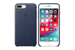 Кожаный чехол для iPhone 8 Plus Leather Case - Midnight Blue (MQHL2ZM/A)