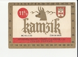 K15222 ЧССР Чехословакия Пивная этикетка KAMZIK K15222 ЧССР Чехословакия Пивная этикетка KAMZIK