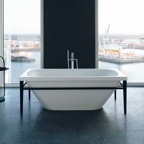 Duravit XViu 700444000B20000 Ванна отдельностоящая 1600х800мм, акриловая бесшовная панель, слив-перелив,, цвет: матовый черный