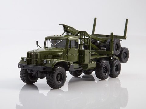 KRAZ-255L1 timber carrying trailer khaki  1:43 Legendary trucks USSR #54