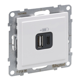 Зарядное устройство с двумя USB-разьемами A-C 240В/5В 3000мА - Legrand SUNO - Белый — фото 1