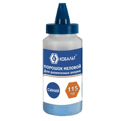Набор шнур + краска КОБАЛЬТ, длина шнура 30 м., в пластиковом корпусе + синий меловой порошок, 115 гр. + уровень (907-224)