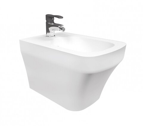 Creavit Solo SO510-00CB00E-0000 Биде подвесное, цвет: белый (глянцевый)