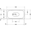 Duravit XViu 700444000B20000 Ванна отдельностоящая 1600х800мм, акриловая бесшовная панель, слив-перелив,, цвет: матовый черный