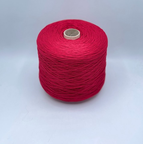 Бобинная пряжа (пр.Италия), art.Cotone, 350м/100 гр. 100%Хлопок, цвет-Красно-малиновый , арт.34747