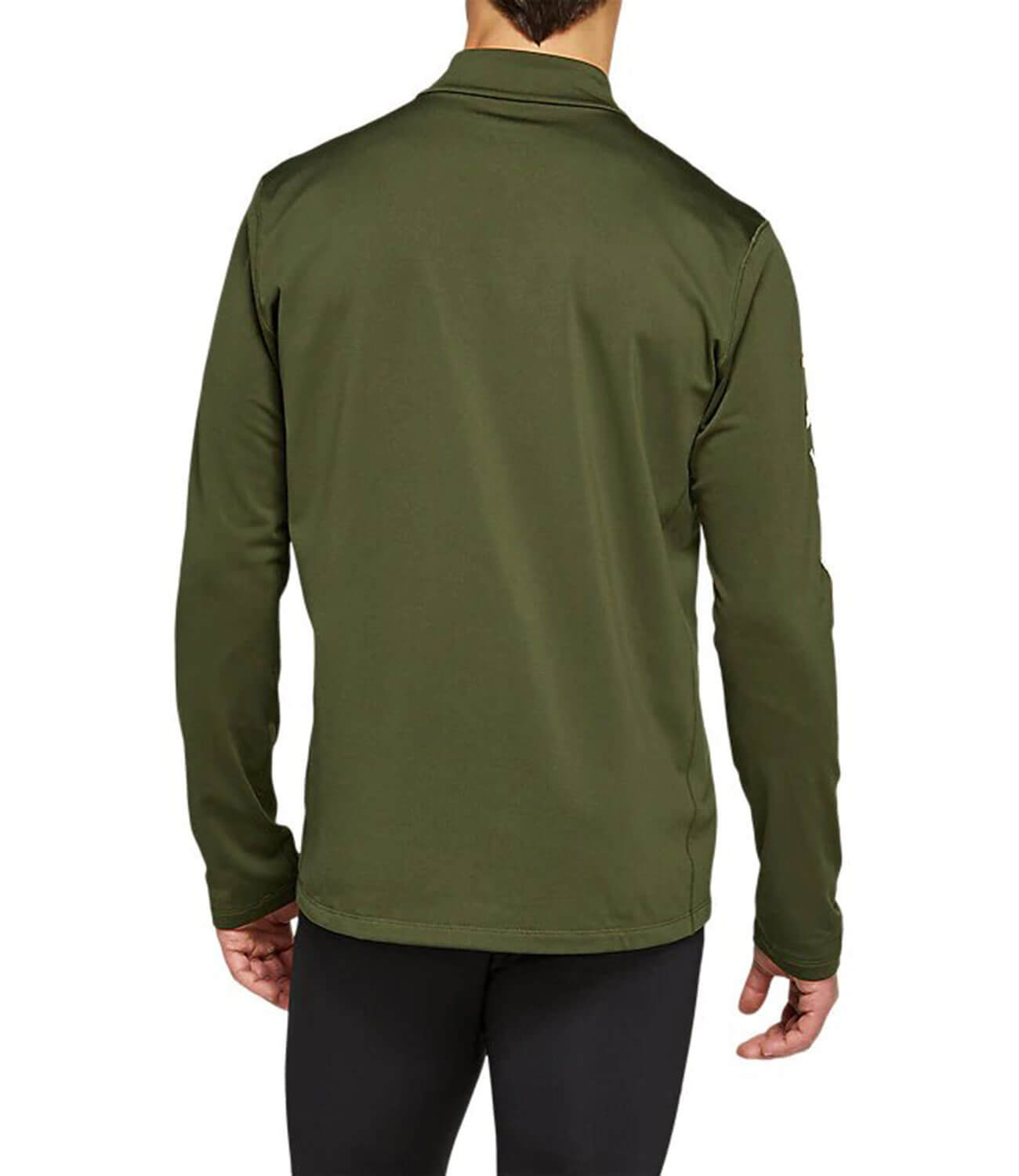 Asics Katakana Winter 1/2 Zip рубашка беговая мужская хаки - 2