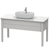 Duravit Luv LU946601717 Консоль из кварцевого камня толщина 20 мм, с 1-м вырезом, 20x1388x595 цвет Белый структурный