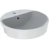Geberit VariForm 500.782.01.2 Раковина полувстраиваемая в столешницу круглой формы, 50 см, с отв. под смеситель, с отв. перелива