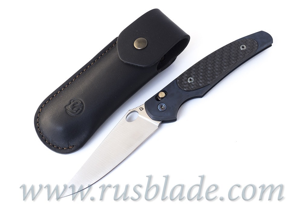 Cheburkov Axis Raven M390 Titanium CF Folding Knife - фотография 
