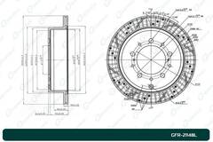 Диск тормозной перфорированный вентилируемый G-brake GFR-21148L левый