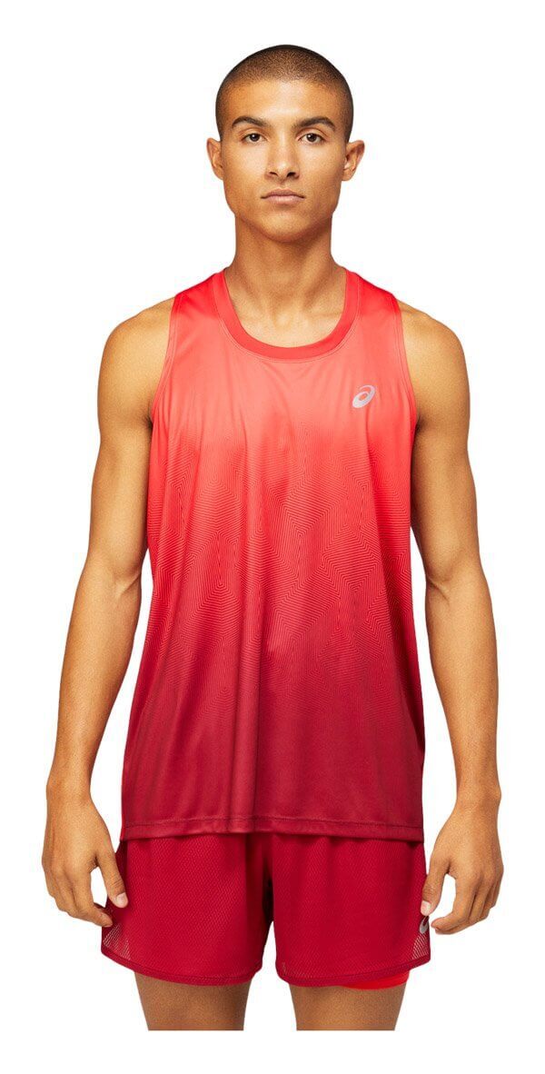 Asics Kasane Singlet майка для бега мужская красная