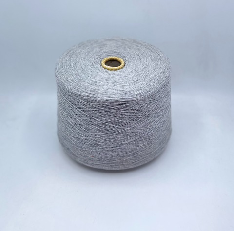 Бобинная пряжа (пр.Италия), 1500м/100гр. 100% Кашемир, цвет-Серый меланж,арт.30302