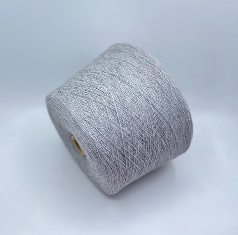 Бобинная пряжа (пр.Италия), 1500м/100гр. 100% Кашемир, цвет-Серый меланж,арт.30302