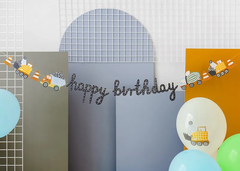 Гирлянда "С Днем Рождения" [Happy Birthday] "Стройка" 2 м