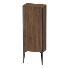 Duravit XViu XV1305LB221 Шкаф подвесной 890x400x240мм, с 1 дверью, 2 стеклянными полками (петли слева), цвет: walnut dark/черный матовый фото