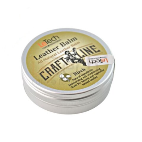 LeTech Натуральный бальзам для кожи с запахом дегтя (Leather Balm Birch) 60мл (банка)