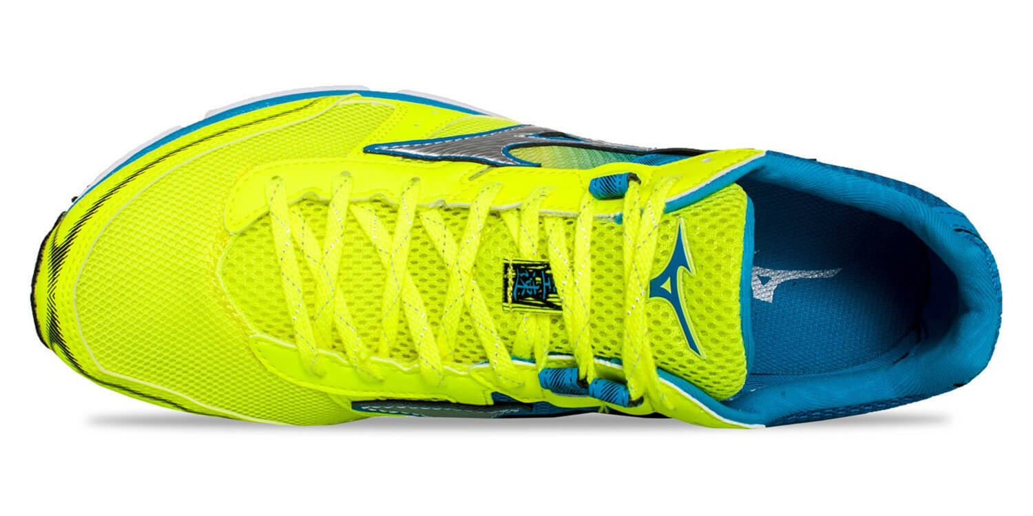 Mizuno Wave Emperor 3 кроссовки для бега мужские желтые-голубые - 3