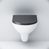 Am.Pm C901700SCmb Gem подвесной унитаз FlashClean с черным матовым сиденьем микролифт