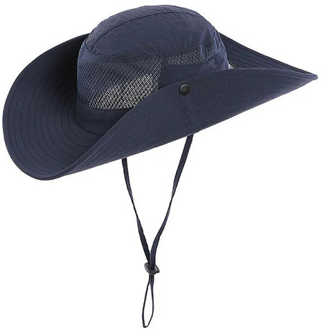 Картинка шляпа Skully Wear Wide Brim navy - 3