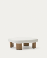 Журнальный столик Labra из цемента и акации 80 x 80 см