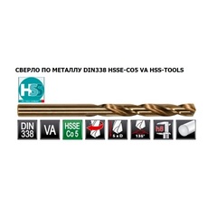 Сверло по металлу ц/х 2,8x61/33мм DIN338 h8 5xD HSSE-Co5 VA 135° (Блистер) H-Tools 1063-1028