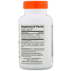 Doctor's Best, Коэнзим Q10 с высокой степенью всасывания, с BioPerine, 300 мг, 90 растительных мягких таблеток