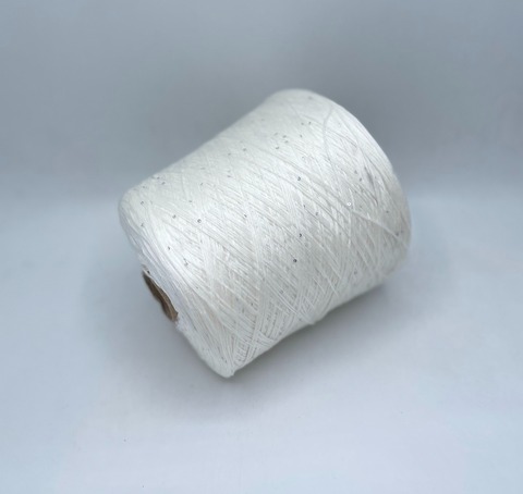 Filati Naturali (пр.Италия),art-Eucalipto, 560м/100гр, 100%Эвкалипт+пайетка , цвет-Молочный+серый голографик, арт-30369