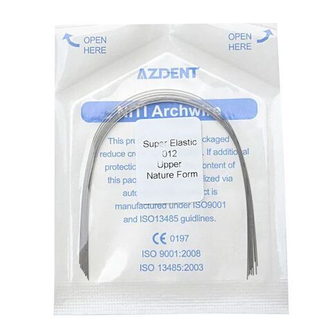 Дуги ортодонтические NiTi Upper 0.012 Azdent Super Elastic