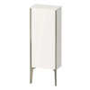 Duravit XViu XV1305RB122 Шкаф подвесной 890x400x240мм, с 1 дверью, 2 стеклянными полками (петли справа), цвет: белый глянцевый/champagne matt
