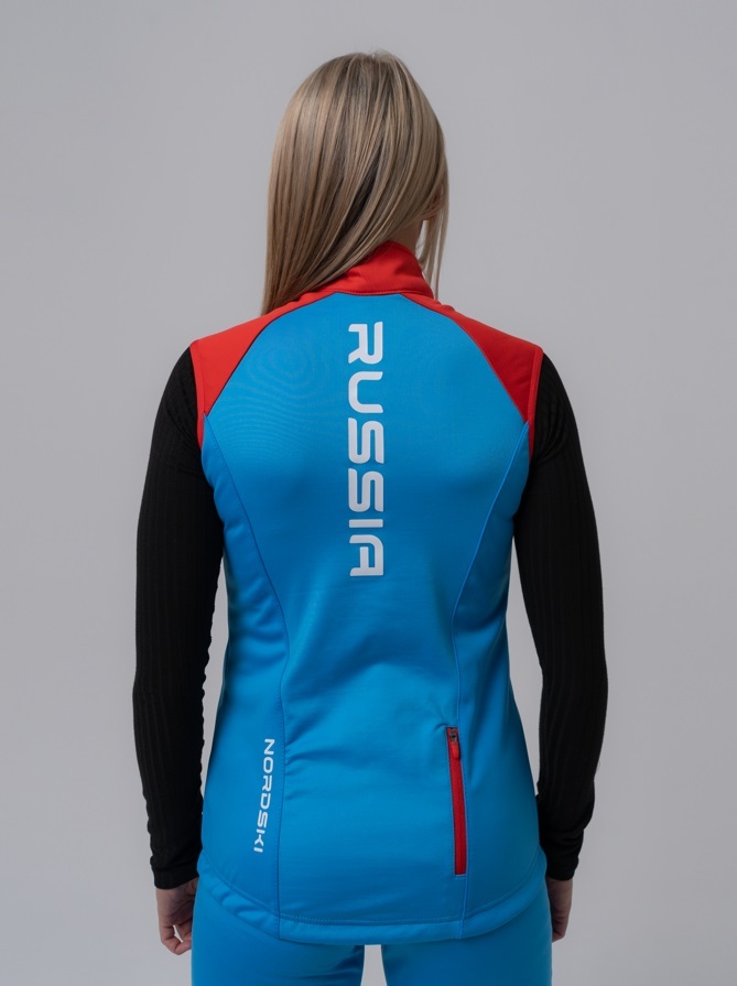 Nordski Premium лыжный жилет женский синий-красный - 2
