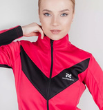Женский утеплённый лыжный костюм Nordski Base Pink-Black с высокой спинкой