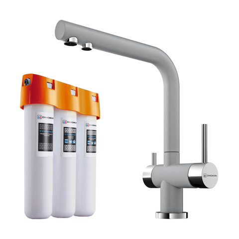 Omoikiri 4219.8028 Комплект Nagano + Pure drop Lite (leningrad grey)