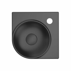 Ravak XJX0D228000 Умывальник Yard 280 C керамический ЧЕРНЫЙ МАТОВЫЙ с отверстием под смеситель фото