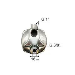 Корпус насоса водяного QUATTRO ELEMENTI A1000 Inox (крепёж 8 болтов) стальной (771-534-0011)